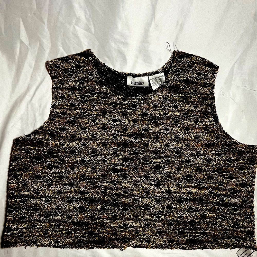Textured y2k crop